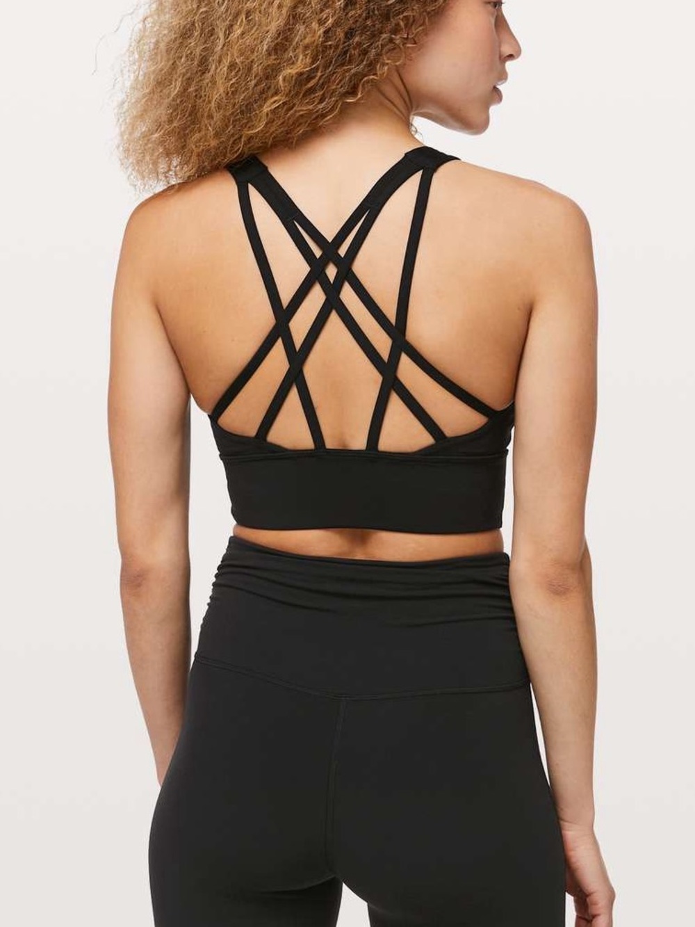 Lululemon Free To Be Serene Bra Long Line Size 6 in Black EUC